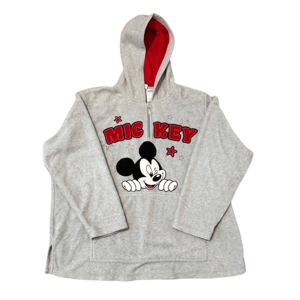 Vintage Wonderful World of Disney Hoodie Woman's Plus 3X Mickey Mouse 1/4 Zip